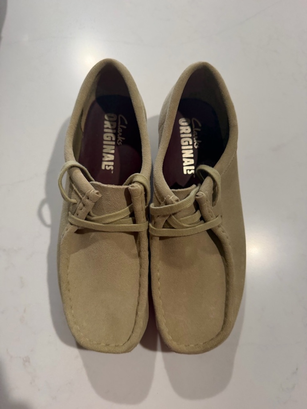 Clarks Originals Wallabee Suede Shoes - Beige